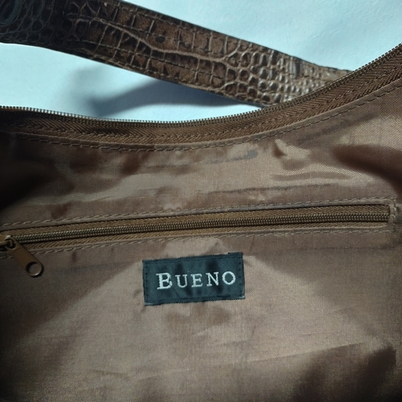 Bueno Alligator Print Hobo Bag with brass hardware - Picture 13 of 13